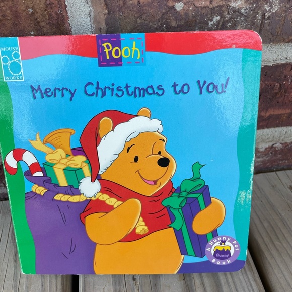 Little Kid’s Winnie The Pooh Merry Christmas To You! Lift The Flaps Board Book - Picture 1 of 6